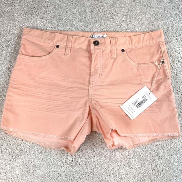 Carve Designs‎ Corduroy Shorts Raw Hem Casual Peach Cotton Blend Size 6 - Picture 1 of 7
